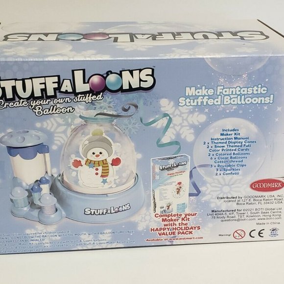 STUFF-A-LOONS - SNOWGLOBE MAKER KIT VALUE SET - SNOWMAN - MAKE STUFFED BALLOONS - Picture 2 of 2